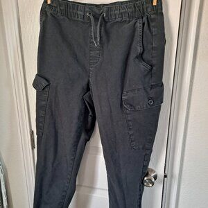 Airwalk Cargo Pants Gray Mens size s/p stretch waiste draw string